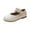 Beige, variant on Odeerbi Kids Girls Princess Slip-Ons Nude Shoes Spring Fall 2025 New Children's Princess Soft Sole Shoes Low Cut Single Performance Shoes Beige 6-7 Years