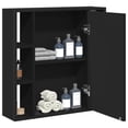 thumbnail image 3 of vidaXL Bathroom Mirror Cabinet Black 23.6"x6.3"x23.6" Engineered Wood, 3 of 17