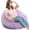 Purple, variant on Fluffy Bean Bag Chair, 3FT Round Memory Foam Filled Bean Bag for Teens & Kids, Ultra Soft Faux Fur Fabric Bean Bag Chairs for Playroom, Living Room, Bedroom,Pink
