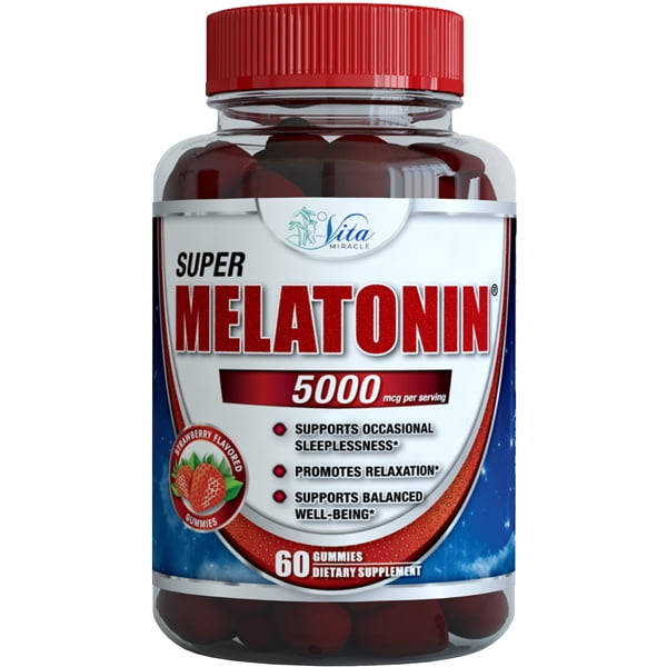 Melatonin Gummies 5mg Chewable Gummy Adults and Kids Great Tasting