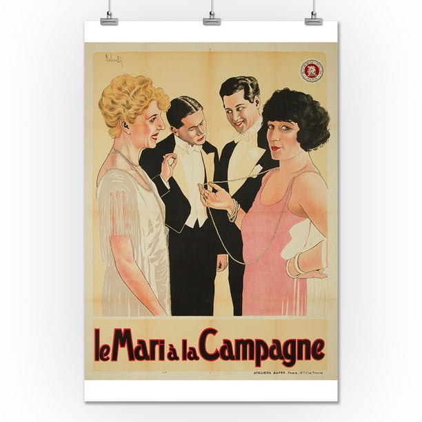  Le  Mari  a la Campagne Vintage Poster artist  Roberty 