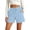 C-Light Blue442, variant on DHFJKG High Waisted Jean Shorts For Women Elastic Drawstring Loose Fit With Pockets Comfortable Solid Color Summer Denim Shorts Trendy Bottoms