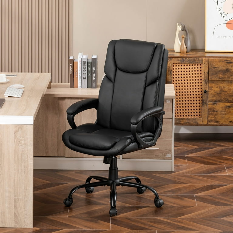 Free Shipping! Mainstays Ergonomic High Back Leather Office Chair