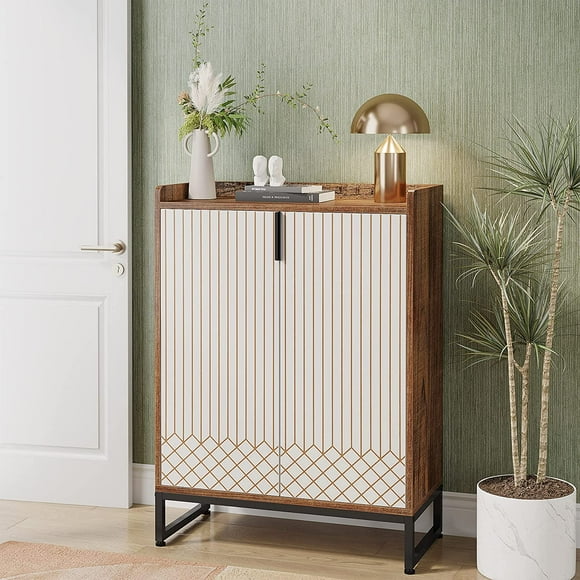 Shoe Cabinet with Doors, 5 Tiers Shoe Storage Cabinet for Entryway, 25 Pairs Shoe Cabinets