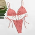 thumbnail image 2 of Womens 2 Piece Swimsuits Three-Point Bikini Skinny Hot Spring with Small Breasts Pink Women Bathing Suits S, 2 of 3