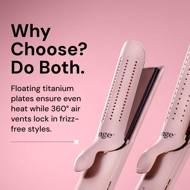 L'ange Hair Le Duo Grande 360° Airflow Styler | 2-in-1 Curling Wand & Titanium Flat Iron Hair Straightener