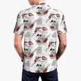 thumbnail image 5 of Vsdgher Koi Fish Print Men's Short Sleeve Stretch Polo Shirt, Moisture-Wicking Performance Polo Shirt, 5 of 8