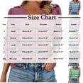 thumbnail image 4 of fatyb Womens Casual Tops 3/4 Length Puff Sleeve Printed Blouses Dressy V Neck Loose Tunic Tee for Women, 4 of 4