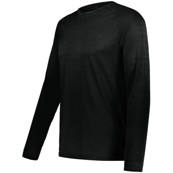 Holloway 222559.K94.L All-Pro Long Sleeve T-Shirt, Black Heather - Large