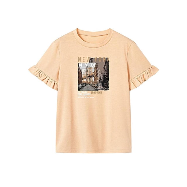 Camiseta para mujer, ropa de calle, camiseta clásica con cuello redondo para desplazamientos con mochila XL