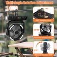 thumbnail image 5 of ASTRAEA Portable Camping Fan, 20000mAh Battery Powered Tent Fan with Light & Remote for Indoor Outdoor Tent Travel Fishing, Black, 5 of 7