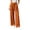 A Orange, variant on Causal Pants Womens Cargo Pants Women's Fashion Solid Color Elastic Waist Pocket Ruched Straight Leg Pants Black L