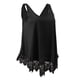 thumbnail image 1 of Camiseta De Mujer Con Dobladillo De Encaje De Punto Negro, 1 of 9
