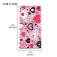 thumbnail image 4 of Valentine Love Hearts Beach Towel Camping Towel Microfiber Oversized 37" x 74" Absorbent for Seaside Camping Swimming Fitness, 4 of 5
