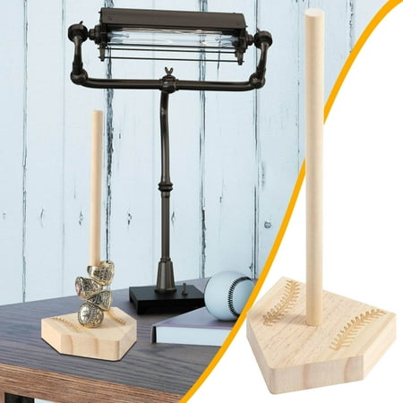 

Bathroom Organizers and Storage Clearance Sale Household Wooden Ring Collection Display Baseball Ring Stacking Rack