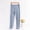 Blue#1, variant on Drovellove Women's Fleece Pajama Pants with Elastic Waist - Cropped Pants Cozy Casual Lounge Bottoms for Home or Sleepwear