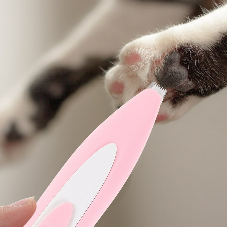 Electrical Pet Clipper Professional Grooming Tool Pet Shaving Machine Hair Trimmer for Dog Cat Local Shaver Battery Style Pink No Dry Batteries