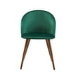 thumbnail image 3 of FurnitureR Velvet Dining Chairs Set of 2 Mid-Century Modern Style Accent Chair for Kitchen Living Room Lounge Room, Dark Green, 3 of 8