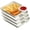 White, variant on Sectioned Platter with Dipping Compartment – 4-Piece Japanese-Style Gyoza Dipping Dish Set – Square Serving Tray for Sushi, Chips & Dip – Reusable Plastic Appetizer Tray