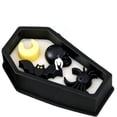 thumbnail image 2 of Kiddiway Halloween Vampire Skull Tombstone Candle - Coffin Design for Home Decor, Halloween Party, Halloween Figurines, and Spooky Themed Gift Giving,B, 2 of 7