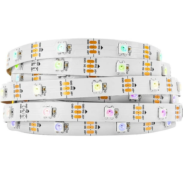 BTF-LIGHTING WS2812B Tira de luces LED 1m 5m 30LEDs/m 60LEDs/m IP30 IP65 IP67 5050SMD Direccionable individualmente PCB blanco negro flexible Tira de píxeles LED a todo color Dream Color DC5V