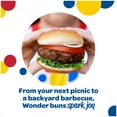 thumbnail image 2 of Wonder Bread Classic Extra Soft White Bread Hamburger Buns, 20 oz, 12 Ct, Shelf-Stable, 2 of 16