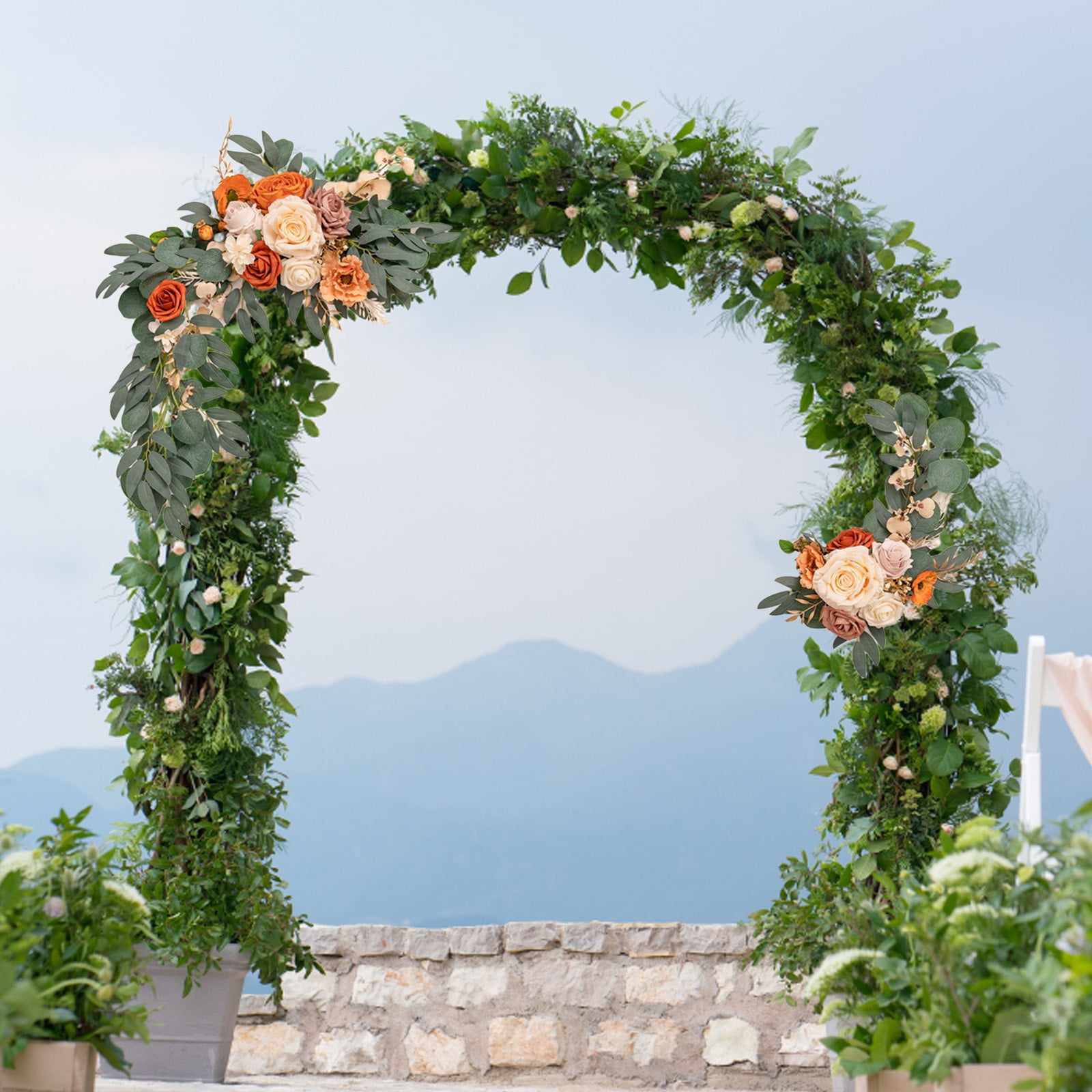 Roiihwy Artificial Flowers for Outdoor 19.68X9.84X3.14 Inches, Artificial Plants & Flowers Be Suited to Banquet, Party, Reception Entrance Wedding Arch and Background Decoration