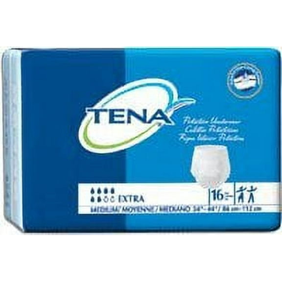TENA Protective Underwear Pack of 16, Large 45" - 58", Extra Absorbency, 16 Count
