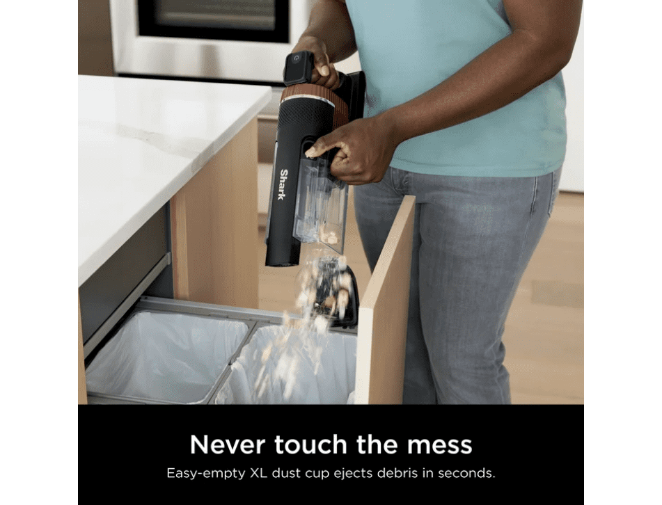 Shark Stratos Cordless Stick Vacuum, Carpet and Hardfloors, Clean Sense IQ Technology, DuoClean PowerFins HairPro, 50-Min Run Time, IZ840HRW Red
