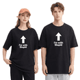thumbnail image 5 of Im With Stupid Cool Graphic Tee for Men and Women, Amusing Party Cotton Short Sleeves T-Shirt, 5 of 6