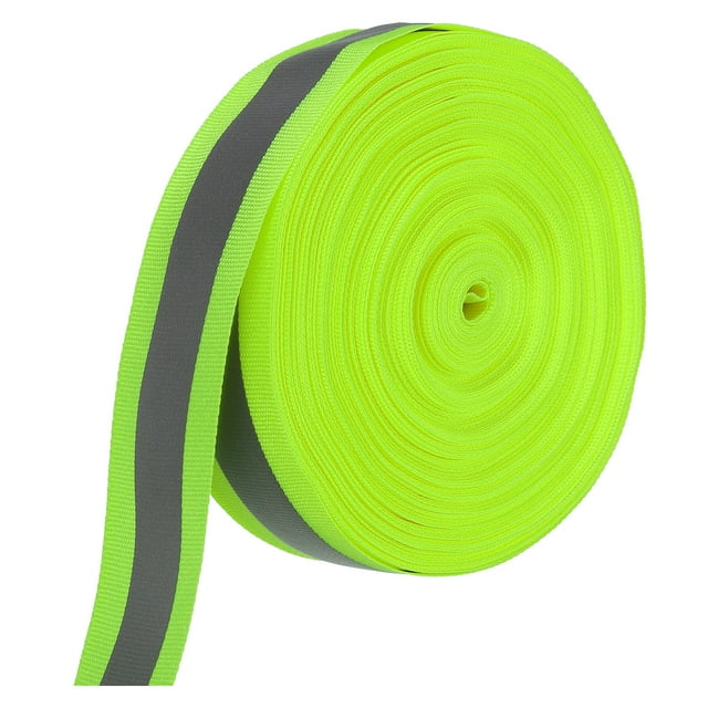 Unique Bargains Bande Réfléchissante, 30mm x 22 Yards Bande Réfléchissante, Vert Fluorescent