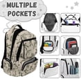 thumbnail image 5 of HUISEFOR Camo Fish Bow School Backpack for Girls 17 Inch Large Capacity Bookbag with Front Zipper, Lightweight School Bag Casual College Students Backpacks Comfortable Laptop Bags, 5 of 7