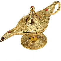 CATPAN Vintage Magical Legend Aladdin's Genie Lamp for Home /Wedding Table Decoration,Collectable Rare Classic Arabian Costume Props Lamp Pot &Gift for Party/Halloween/Birthday(Blue)