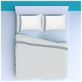thumbnail image 2 of 400TC Triple Embroidery Sateen Solid Cotton Twin XL Sheet Set, Navy, 2 of 2