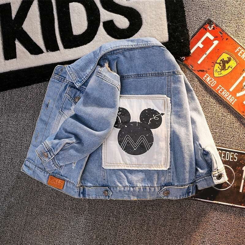 Denim jacket with mickey mouse deals