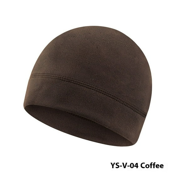 2pcs Men’s Stretch Fleece Beanie – Cold Winter Weather Hat Gear-Coffee Blue-Microfleece Cap-Cold Proof and Warm Hats