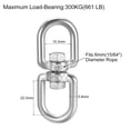 thumbnail image 2 of Unique Bargains M6 Swivel Eye Double Ended Round Ring Rotating Hoist Eye to Eye Bolt 2pcs, 2 of 3
