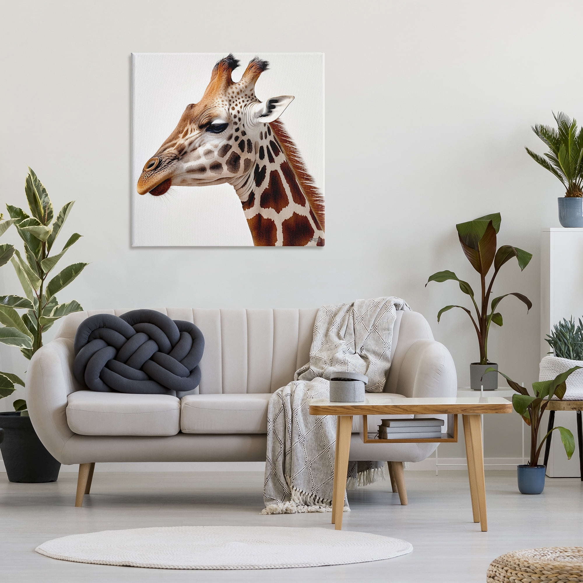 Stupell Industries Traditional Giraffe Portrait Animals & Insects Painting Gallery Wrapped Canvas Art Print Wall Art, 36 x 36