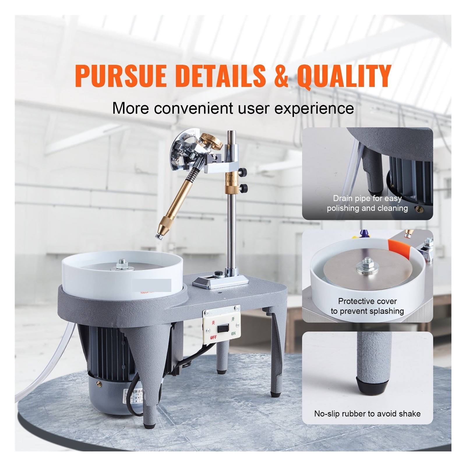 180W 2800RPM Faceting Machine, Jade Grinding Polishing Machine, Rock Polisher Jewel Angle Polisher With Faceted ,Powerhouse Performance