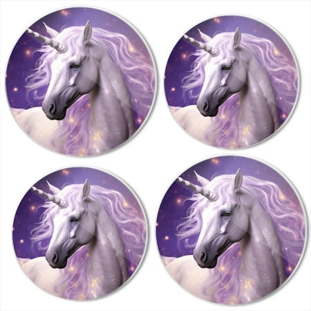 

Bahomeck Gas Stove Burner Cover Set Of 4 White Unicorn With Purple Mane Against Starry Background Metal Electric Stove Burner Covers Protecting Gas Stoves Kitchen Decor，8 Inch And 10 Inch