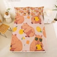 thumbnail image 5 of Erosebridal Brown Capybara Bed Sheets For Kids,Cute Animals King Sheets For Capybara Lovers 4 Pieces, 5 of 6