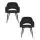 thumbnail image 1 of Juego 2 Sillas Galerias El Triunfo Terciopelo Con Descansabrazos Diseño Bolas En Orilla Negro, 1 of 5