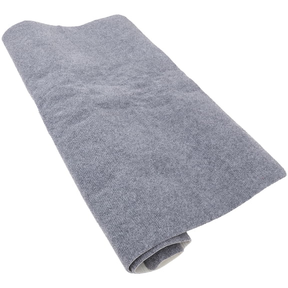 WEAVILUX Home Office Desk Chair Mat Grey Thick Polyester Floor Protector Non Skid
