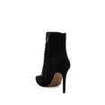 thumbnail image 3 of Vince Camuto Fendeya Black Zipper Closure Pointed Toe Embellished Ankle Bootie (Black, 8), 3 of 6