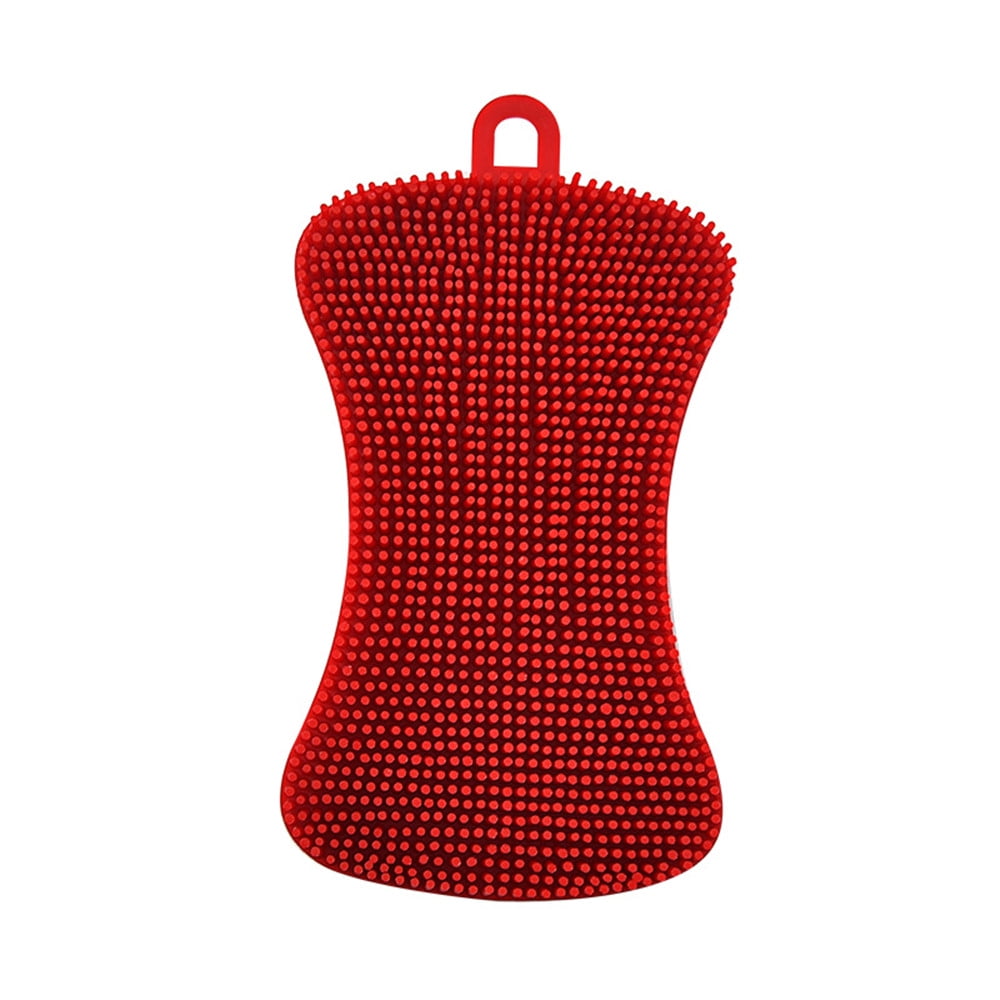 Silicone Sponge Dish Washing Kitchen Scrubber, 1 Pack Reusable Dish