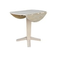 thumbnail image 2 of 42" Round Solid Wood Dual Drop Leaf Pedestal Counter Height Dining Table, 2 of 9