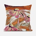thumbnail image 2 of Amrita Sen Designs CAPL785FSDS-ZP-20x20 20 x 20 in. Hawaii Floral Oil Duo Suede Zippered Pillow with Insert - White, Orange & Pink, 2 of 6