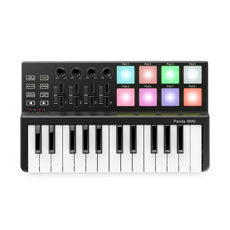 Beat & Maker DJ Piano USB MIDI Color Drum Pad & Keyboard Controller 25 Key - Walmart.com