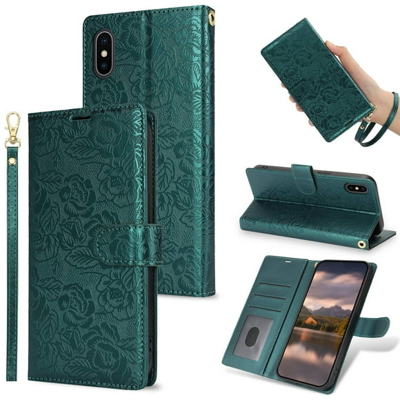 For iPhone Xs Max XR Phone Case Wallet Case with Card Holder Magnetic For iPhone Leather Phone Cases