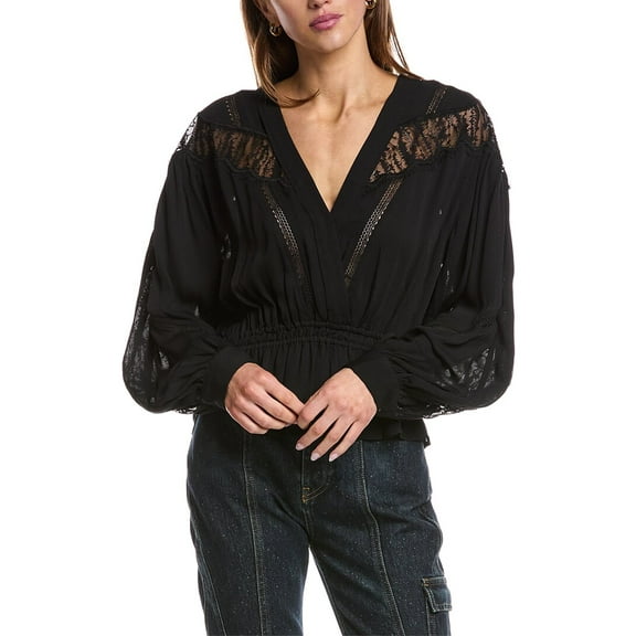 IRO womens  Finra Top, 40, Black